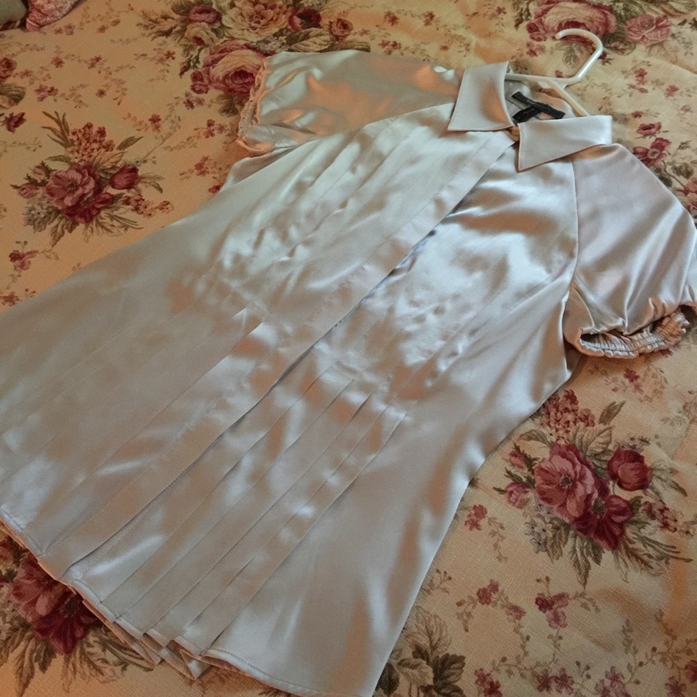 Light beige satin blouse